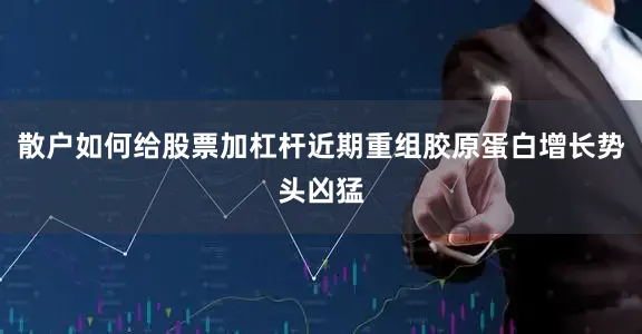 散户如何给股票加杠杆近期重组胶原蛋白增长势头凶猛